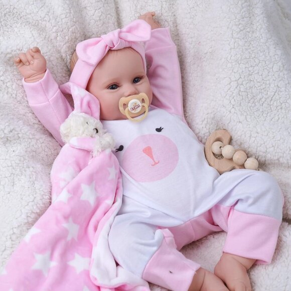 🆕20Inch Realistic Soft Vinyl With Weighted Cloth Body Emily Girl Reborn Baby - Picture 1 of 6